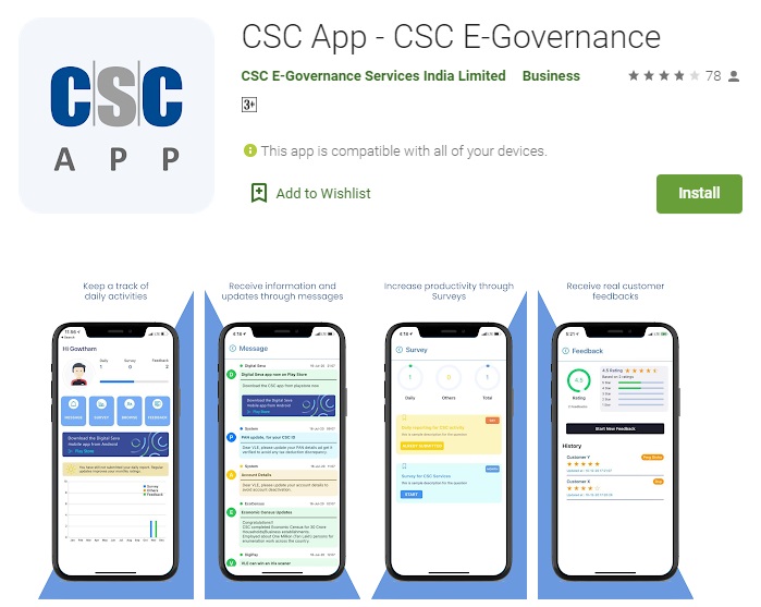 Csc E-Governance Released 4 New Useful Mobile  Csc App,