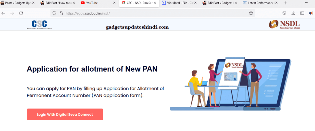 CSC NSDL New Pan Card Portal 2022 : Pan Apply Online And Status