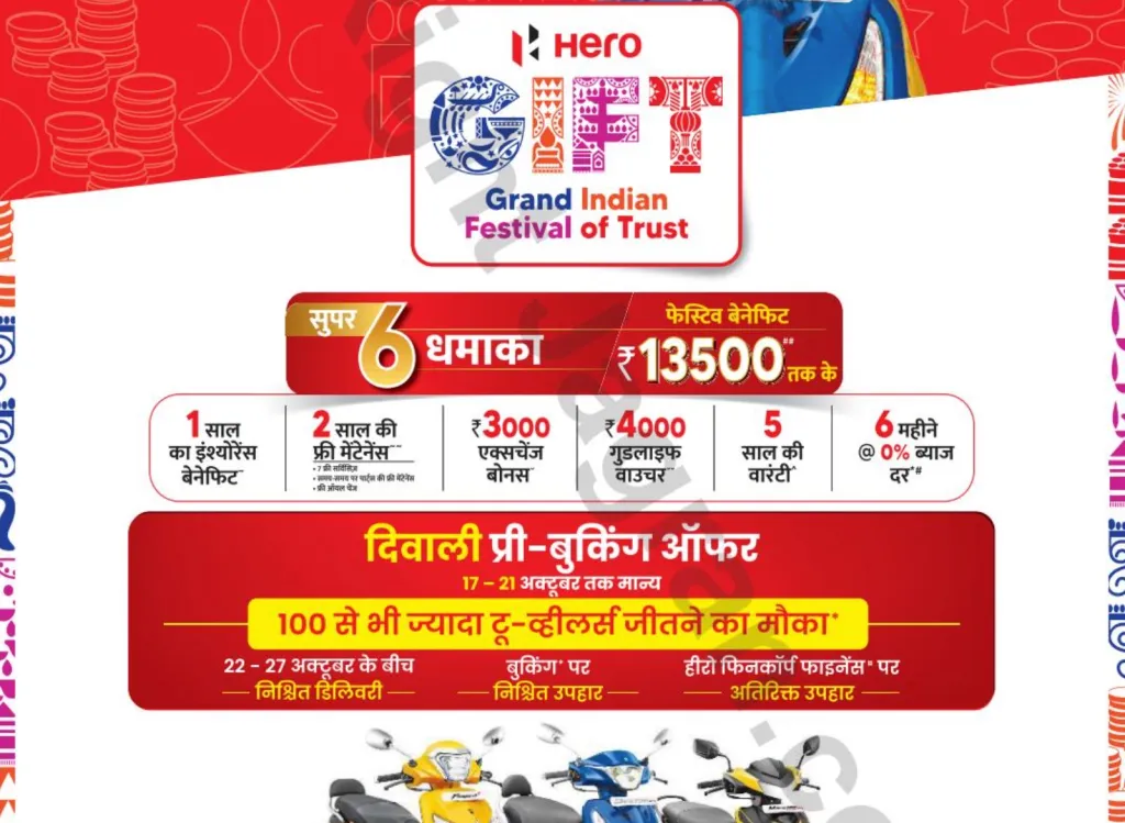 Hero MotoCorp Diwali booking Sell
