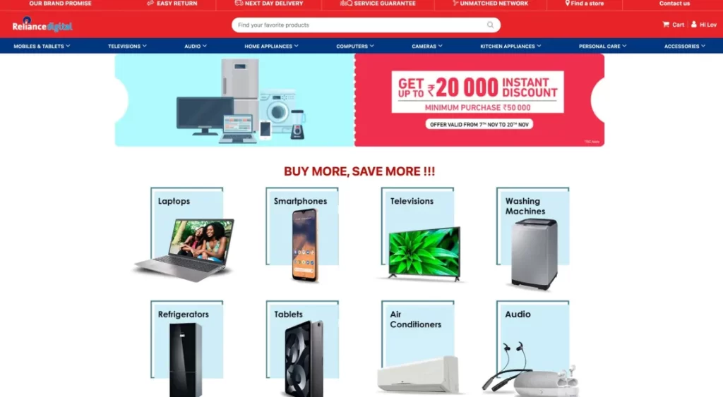 Reliance Offering 20 Thousand Instant Discount Sale