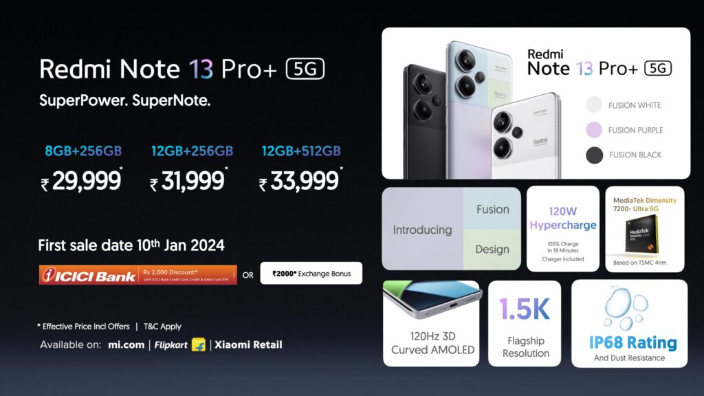 Redmi Note 13 5G Pro Plus Series