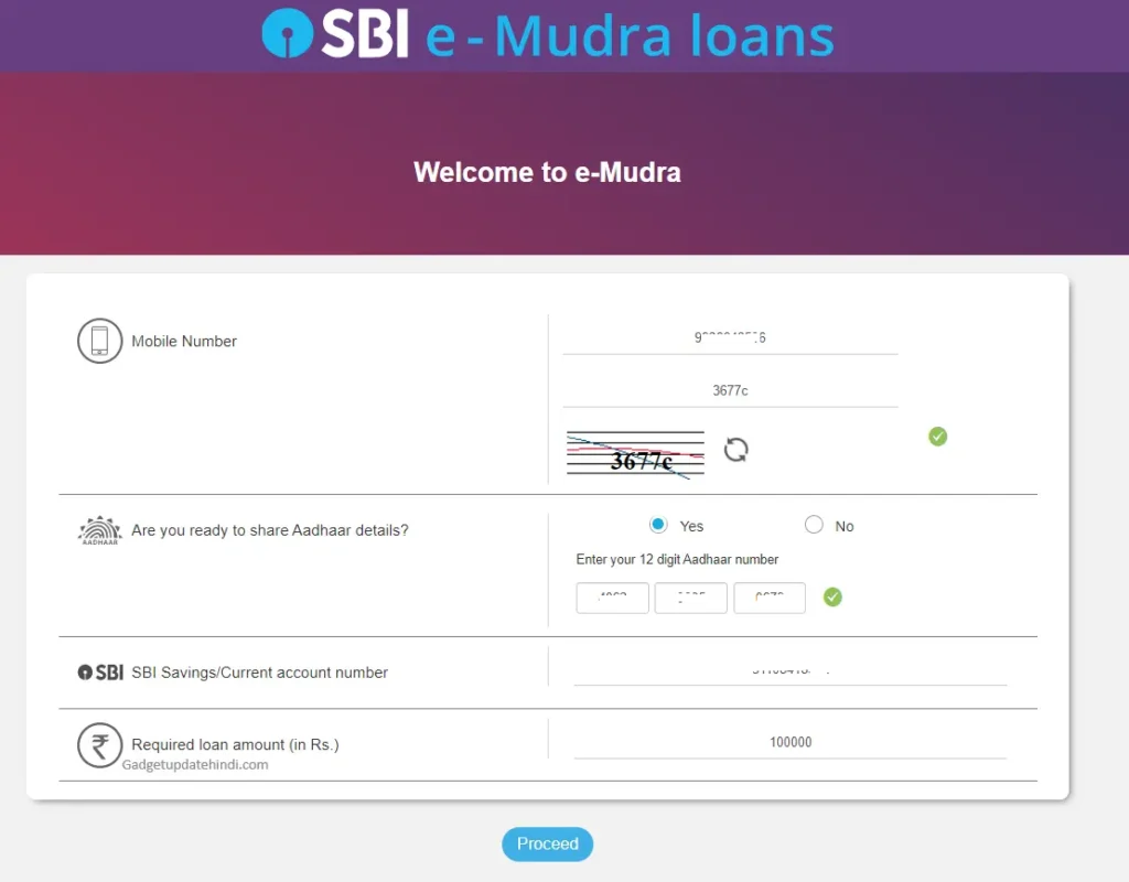 Sbi E Mudra Loan Apply